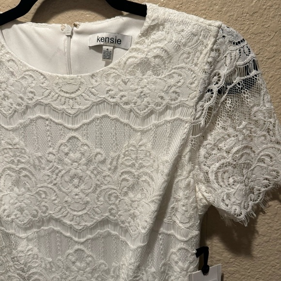 NEW NWT Kensie White Lace High Neck Dress size 4 - Picture 3 of 7